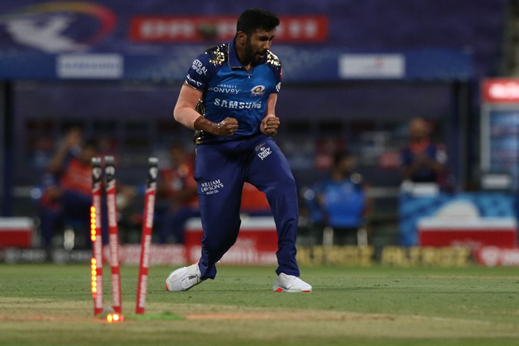Jasprit Bumrah took 4 wickets for 14 runs against Delhi