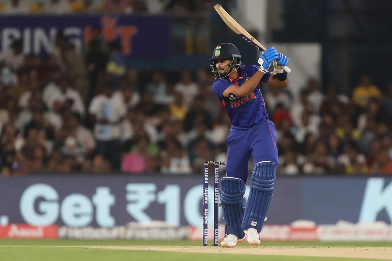 Shreyas Iyer’s attempted reverse sweep brings laughter among West Indians.