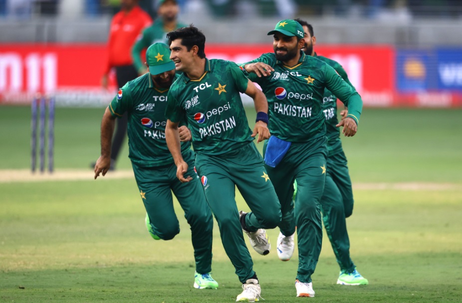 Naseem Shah’s big inswinger sends stumps cartwheeling in Asia Cup final.