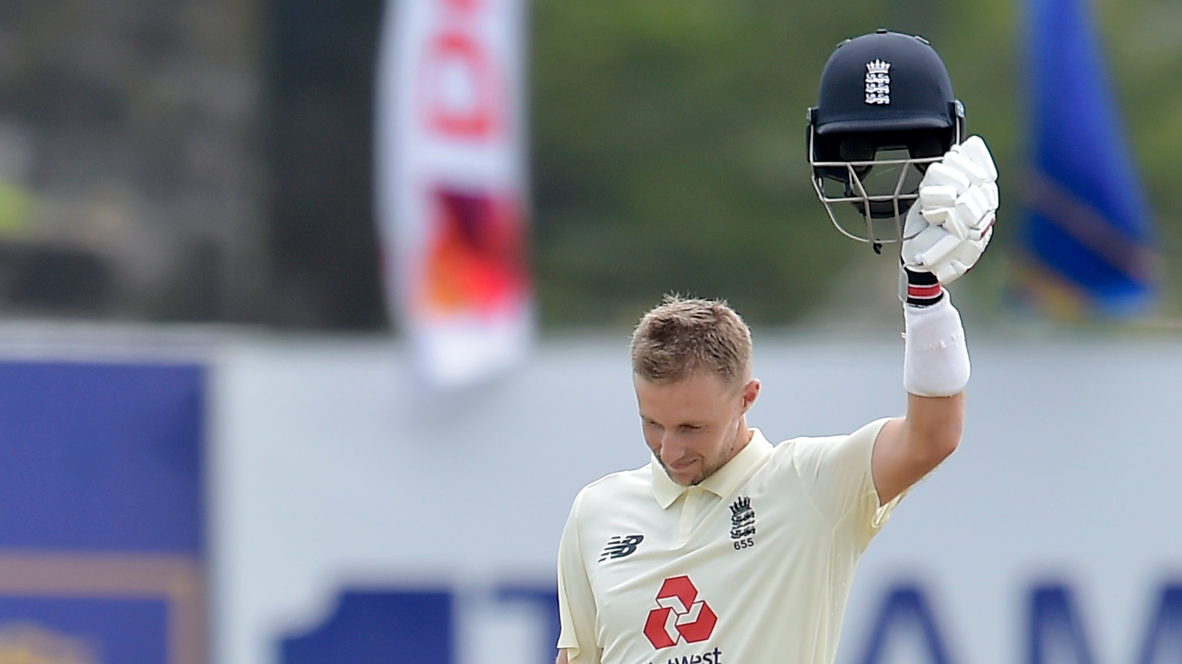 Joe Root celebrates after yet another century in Sri Lanka