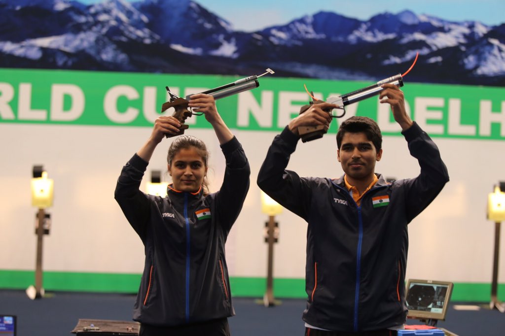 Asian Airgun Championship | Manu Bhaker, Saurabh Chaudhary wins 10m air pistol mixed team gold