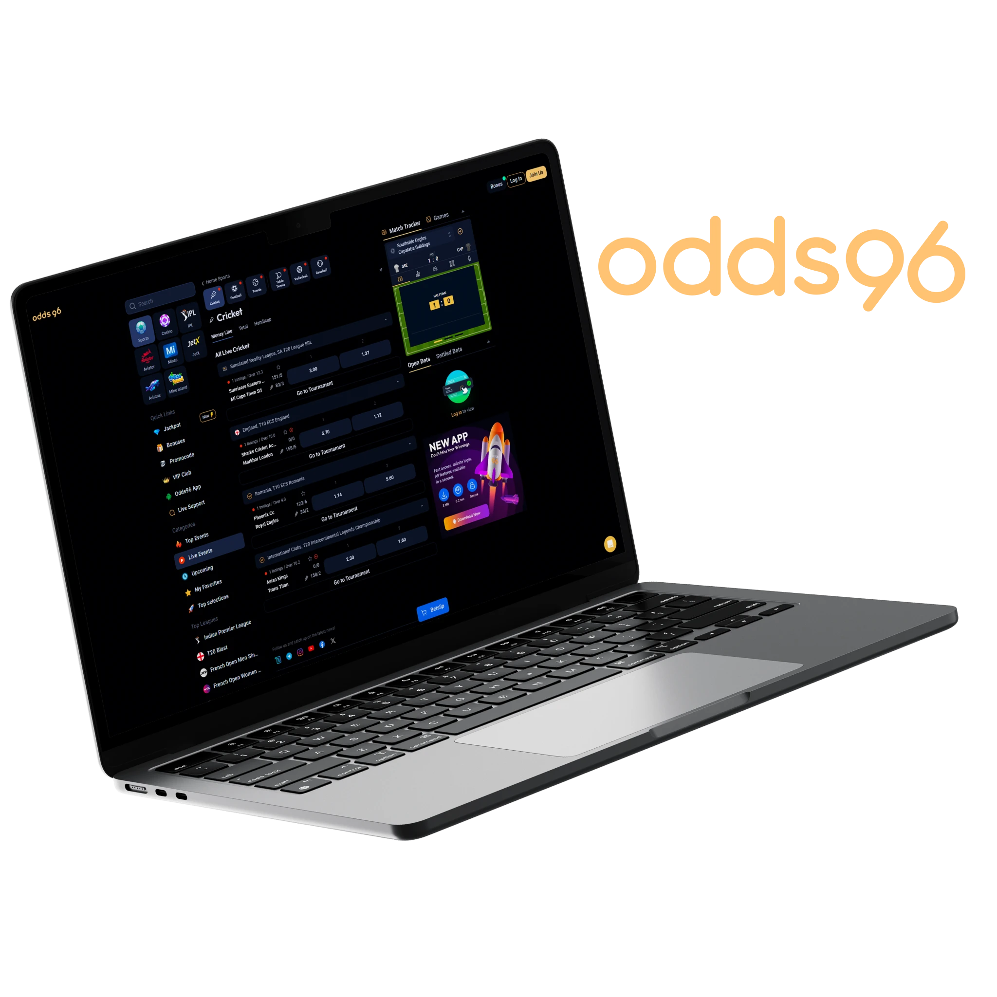 Online New Cricket Betting Site in India — Odds96