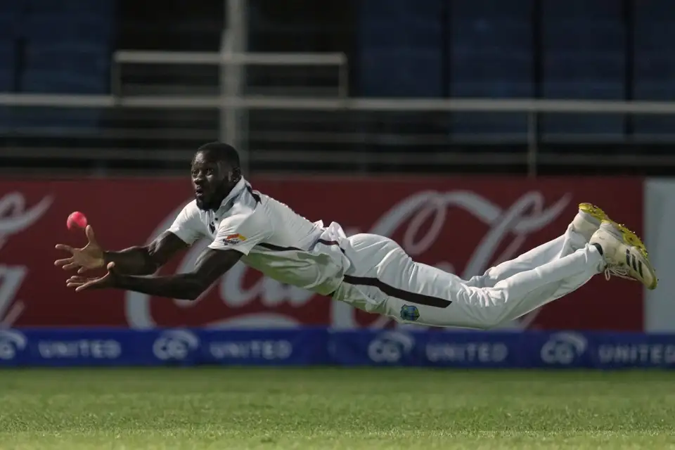 Anderson Phillip took arguably the catch of the year for West Indies against Australia on Sunday in Kingston