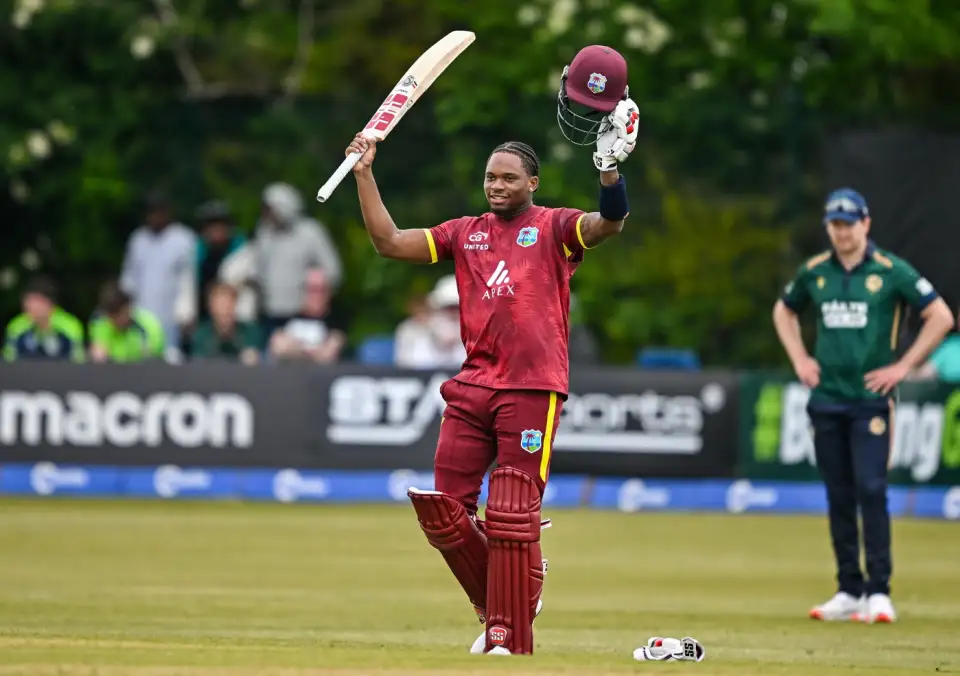 Keacy Carty scored his second ODI ton for West Indies in Dublin on Friday but Ireland survived due to inclement weather