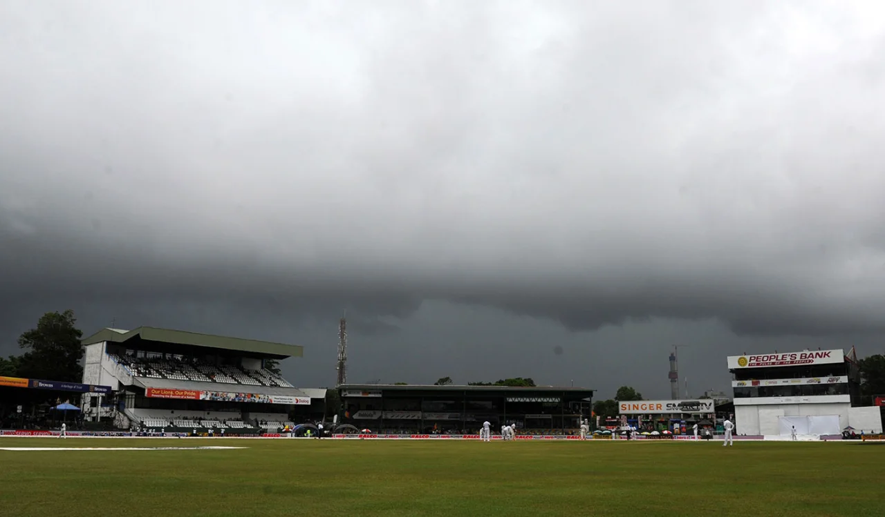 Colombo presented a dark and gloomy picture on Wednesday afternoon as dark grey clouds hovered over Sinhalese Sports Club